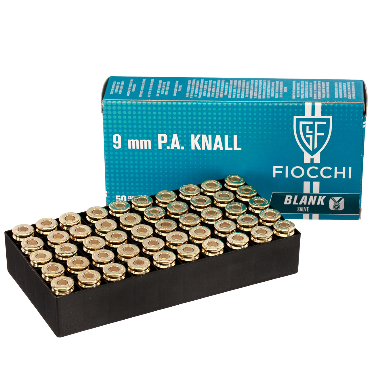 Fiocchi Platzpatronen 9mm P.A.K. 50 Schuss Bild 2