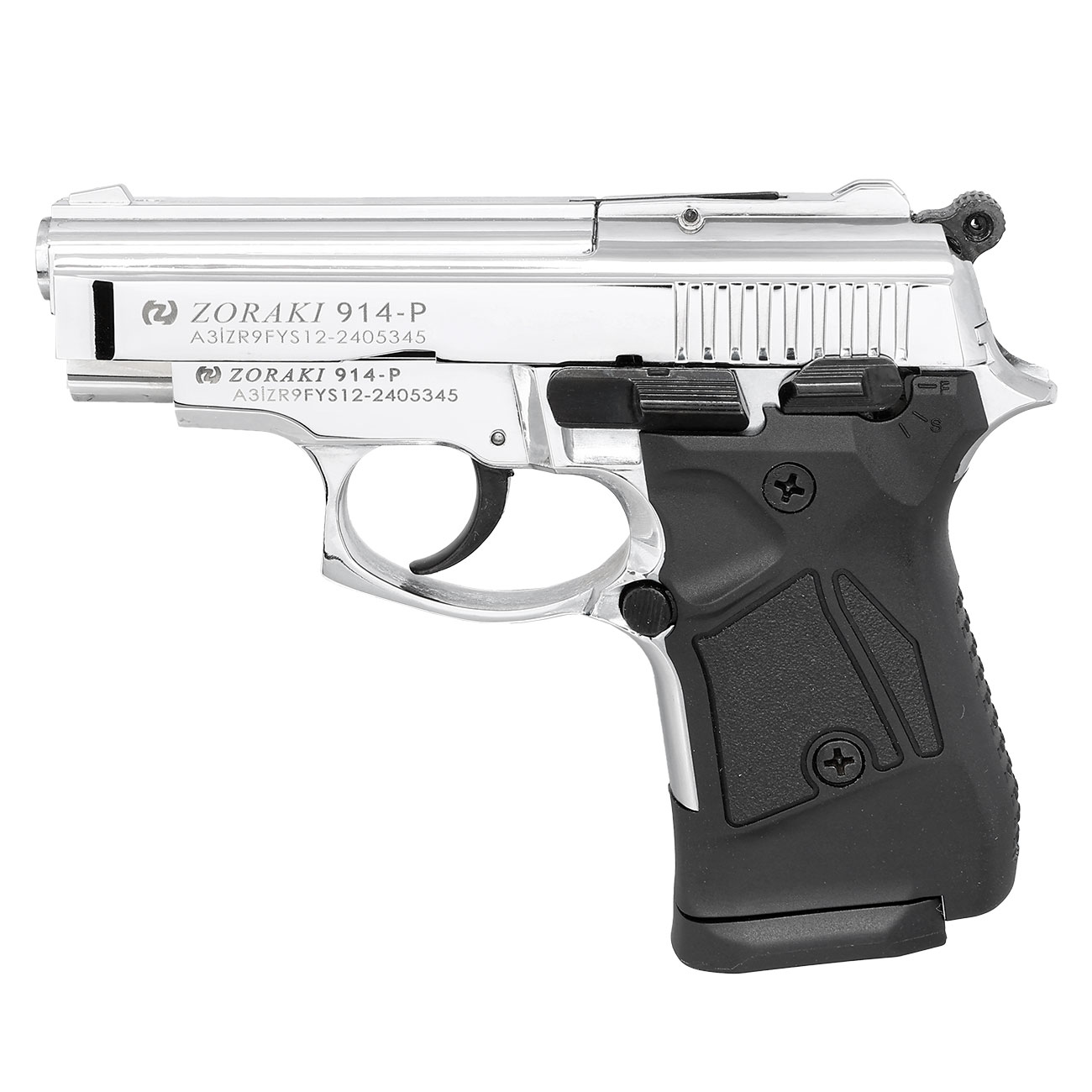 Zoraki 914 chrom Schreckschuss Pistole 9mm P.A.K.