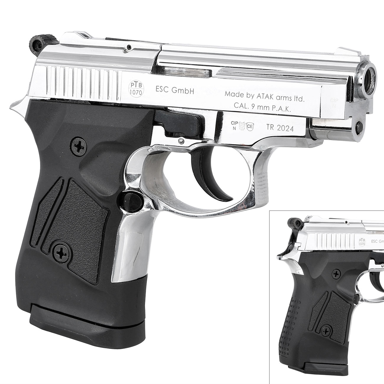Zoraki 914 chrom Schreckschuss Pistole 9mm P.A.K. Bild 9