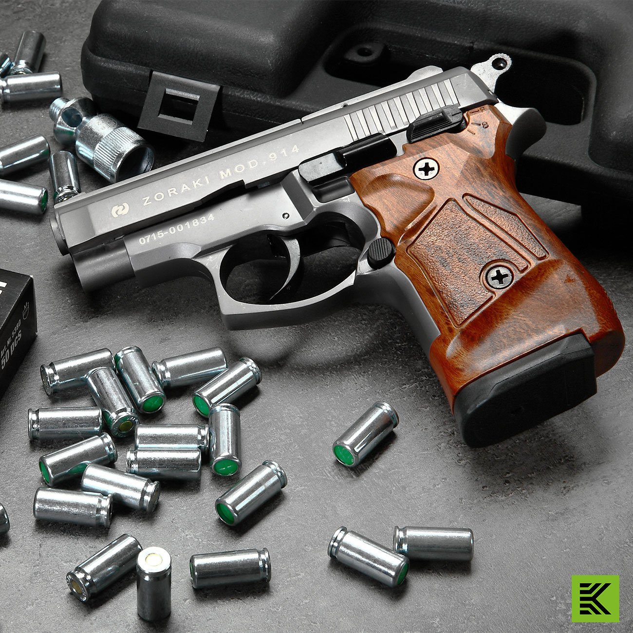 Zoraki 914 Schreckschuss Pistole 9mm P.A.K. titan Holzoptik Bild 1