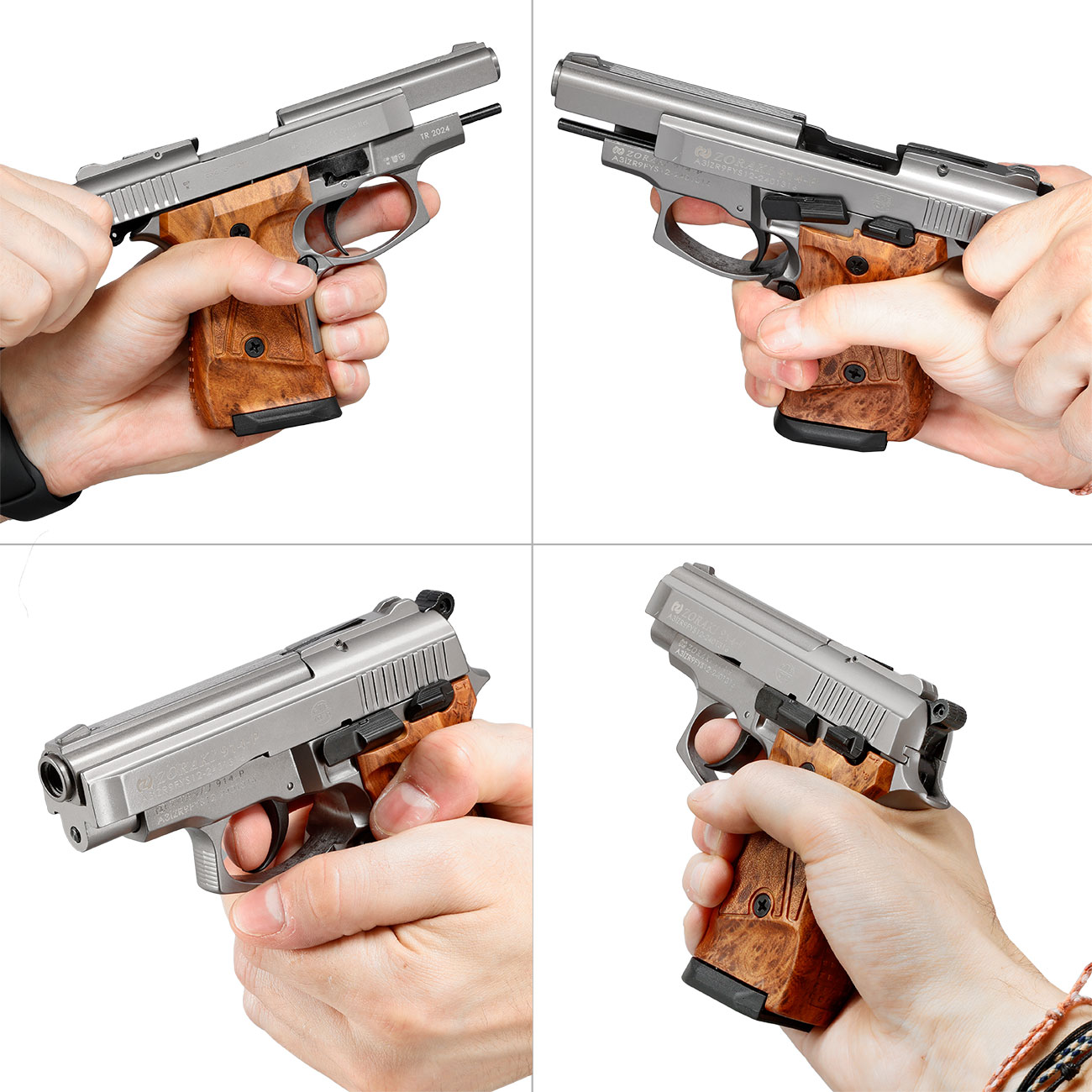 Zoraki 914 Schreckschuss Pistole 9mm P.A.K. titan Holzoptik Bild 11