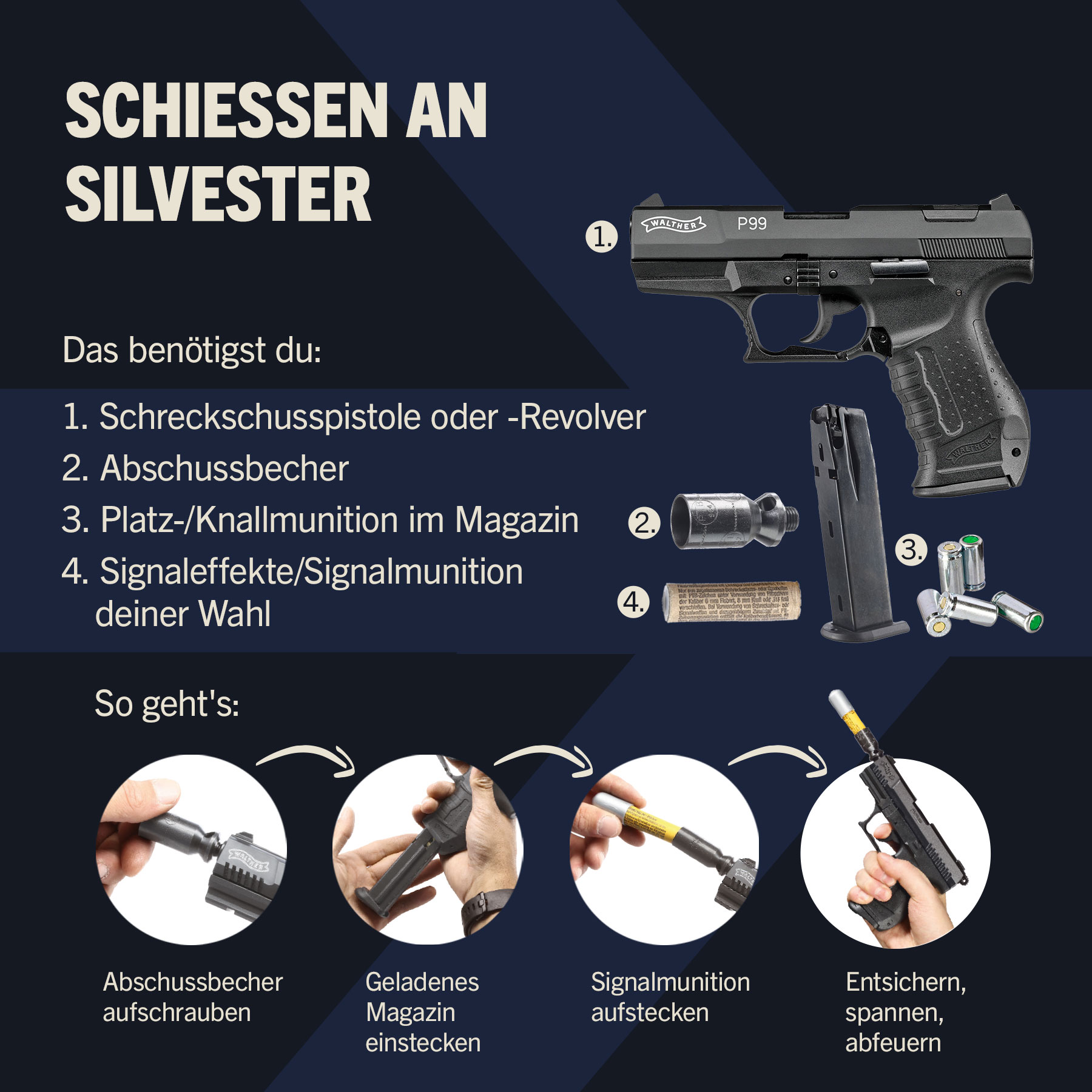 Pfeifpatronen Tactical Fireworks 50 Stück für Schreckschusswaffen Bild 3