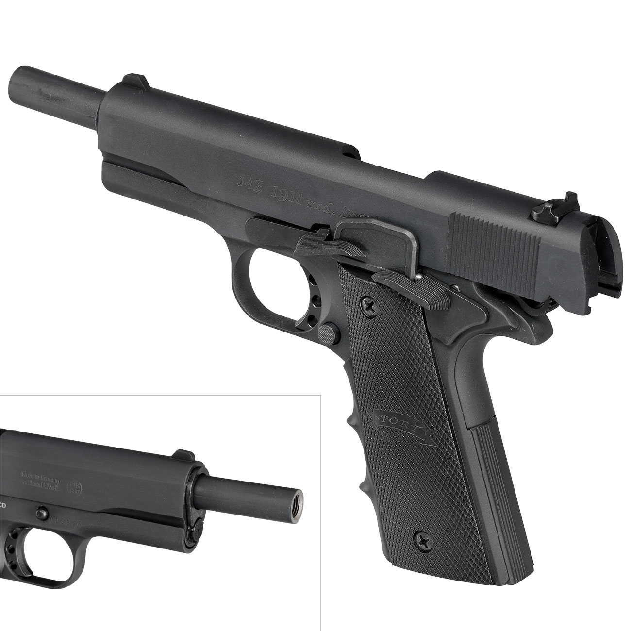 ME 1911 Schreckschuss Pistole Kal. 9mm P.A. schwarz Bild 8