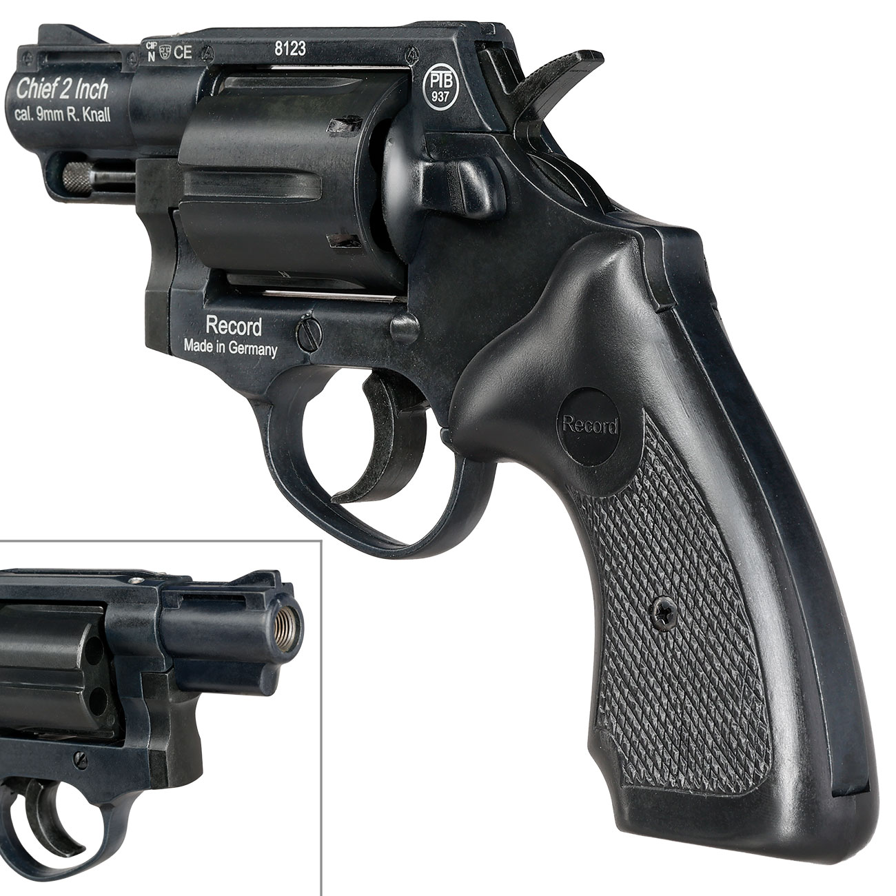 Record Chief 2 Zoll Schreckschuss Revolver Kal. 9 mm R.K. schwarz Bild 8