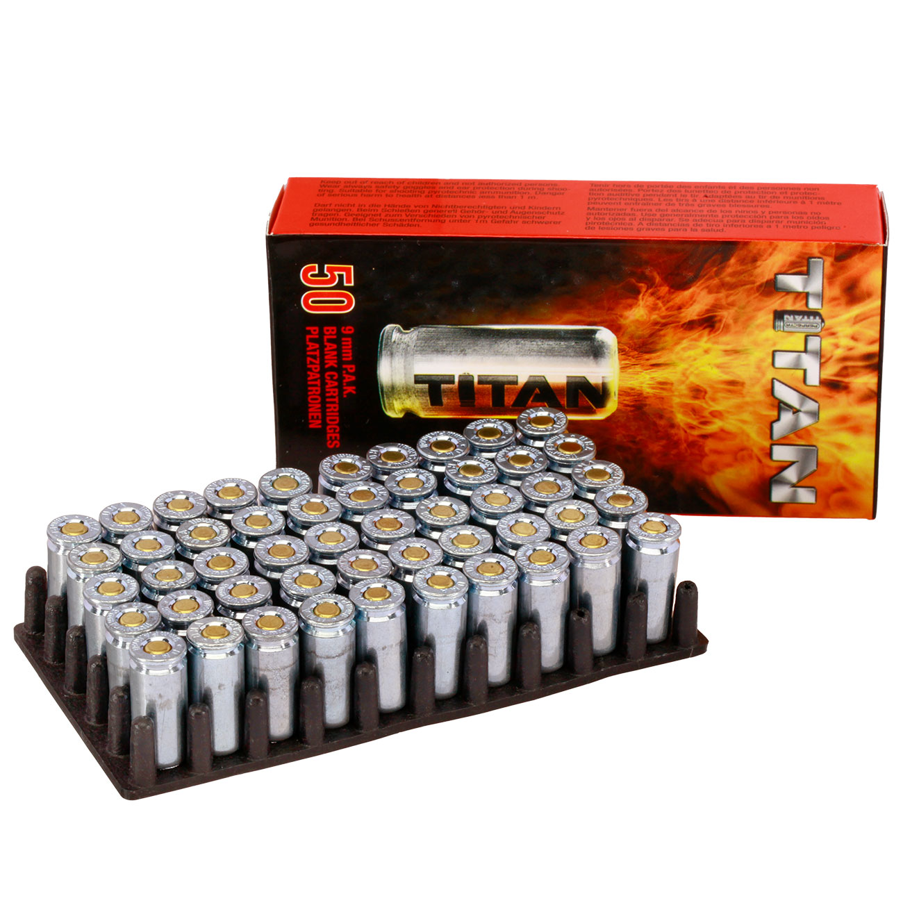 Perfecta Titan Knallpatronen 9mm P.A.K. 50 Stck Bild 2