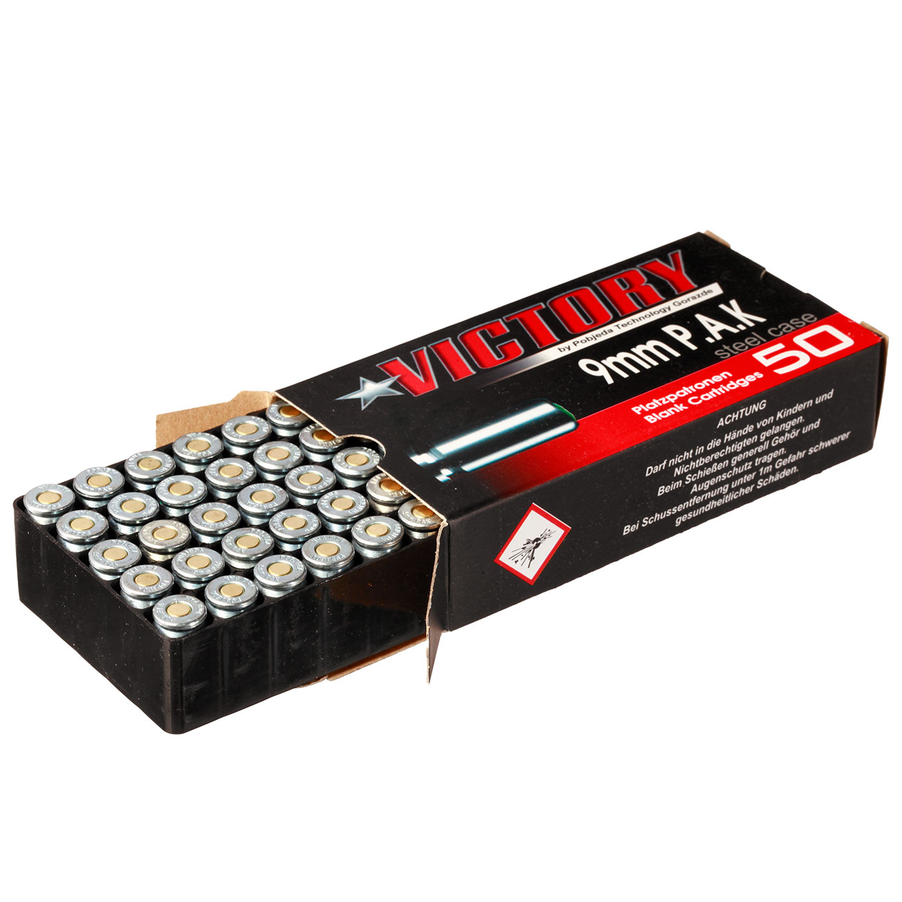 Victory Knallpatronen Kal. 9mm P.A.K. mit Stahlhlse 50 Stck Bild 3