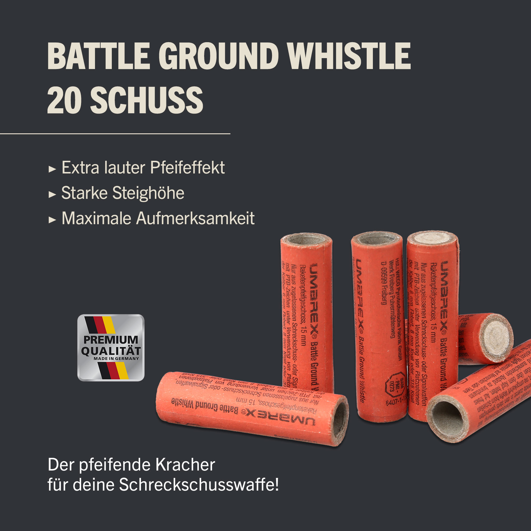 Battle Ground Whistle Raketenpfeifgeschosse 20 Stück Bild 1