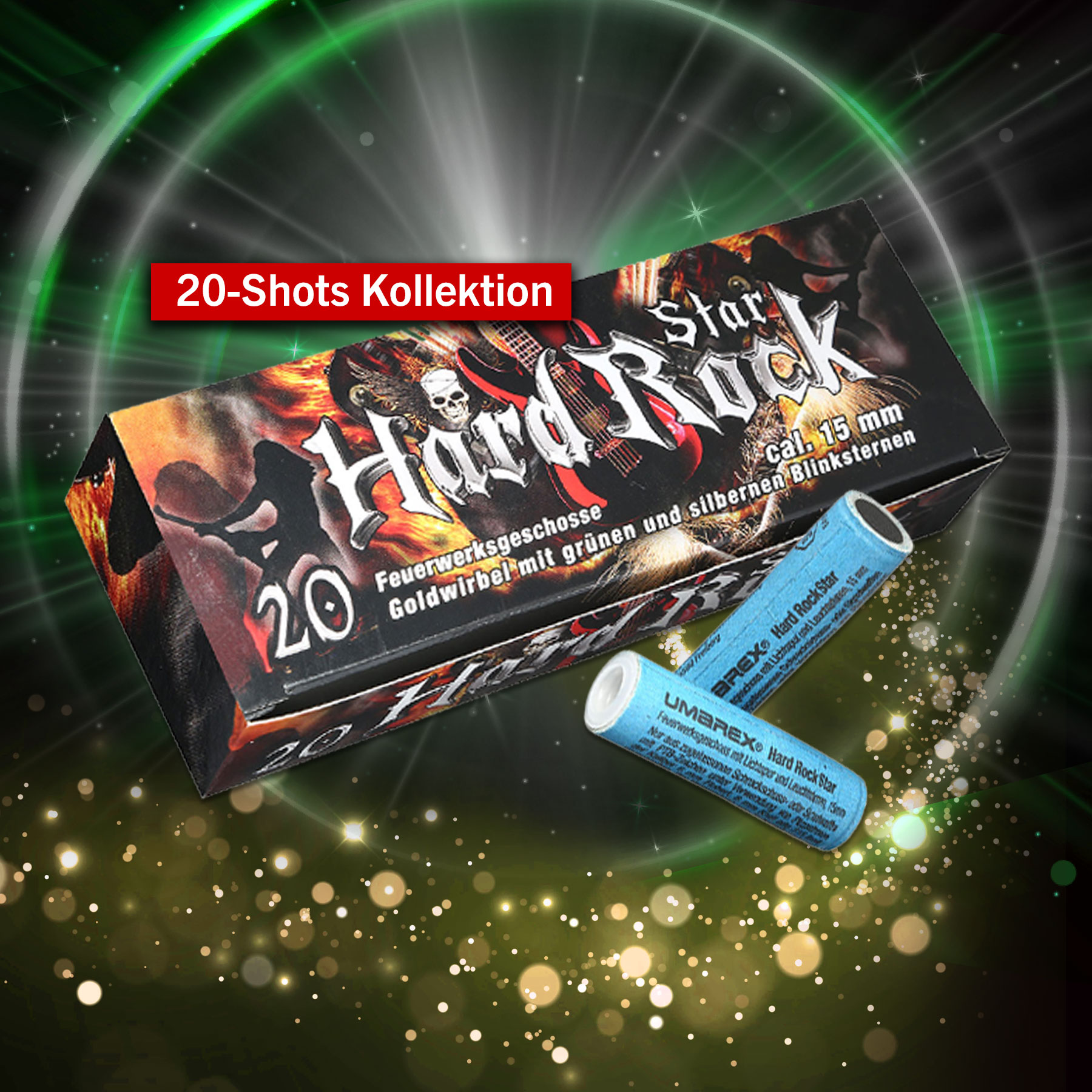 Hard Rock Star Feuerwerksterne Signaleffekte 20 Stück