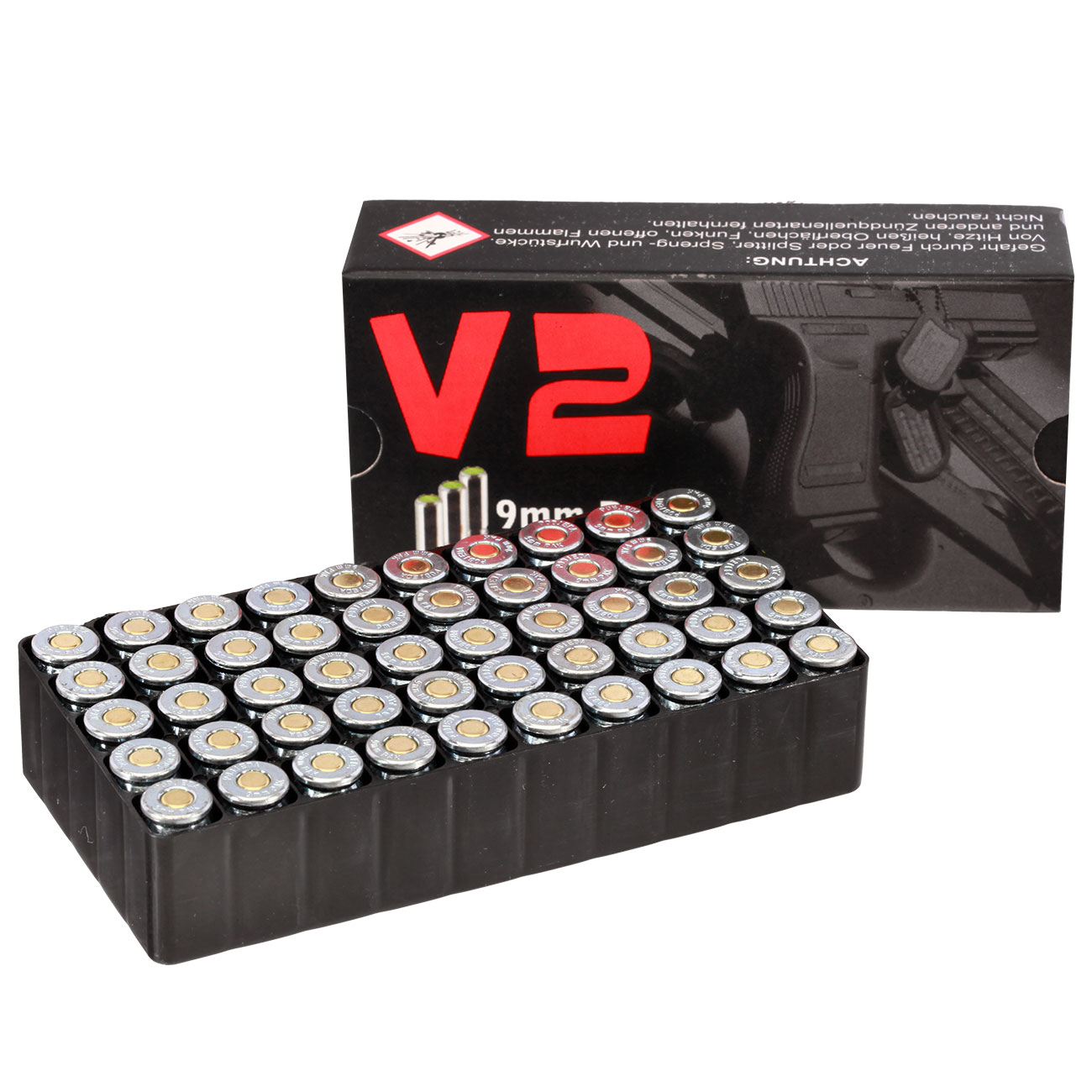 Pobjeda Knallpatronen V2 Nitro Power Silber 9mm P.A.K. 50 Stck Bild 2