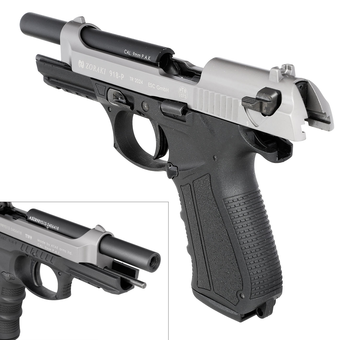 Zoraki 918 Schreckschuss-Pistole 9mm P.A.K. titan Bild 8