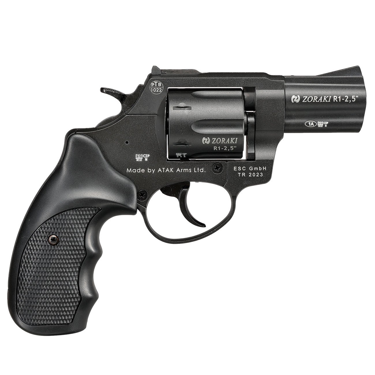 Zoraki R1 2,5 Zoll Schreckschuss-Revolver Kal. 9mm R.K. brniert Bild 3