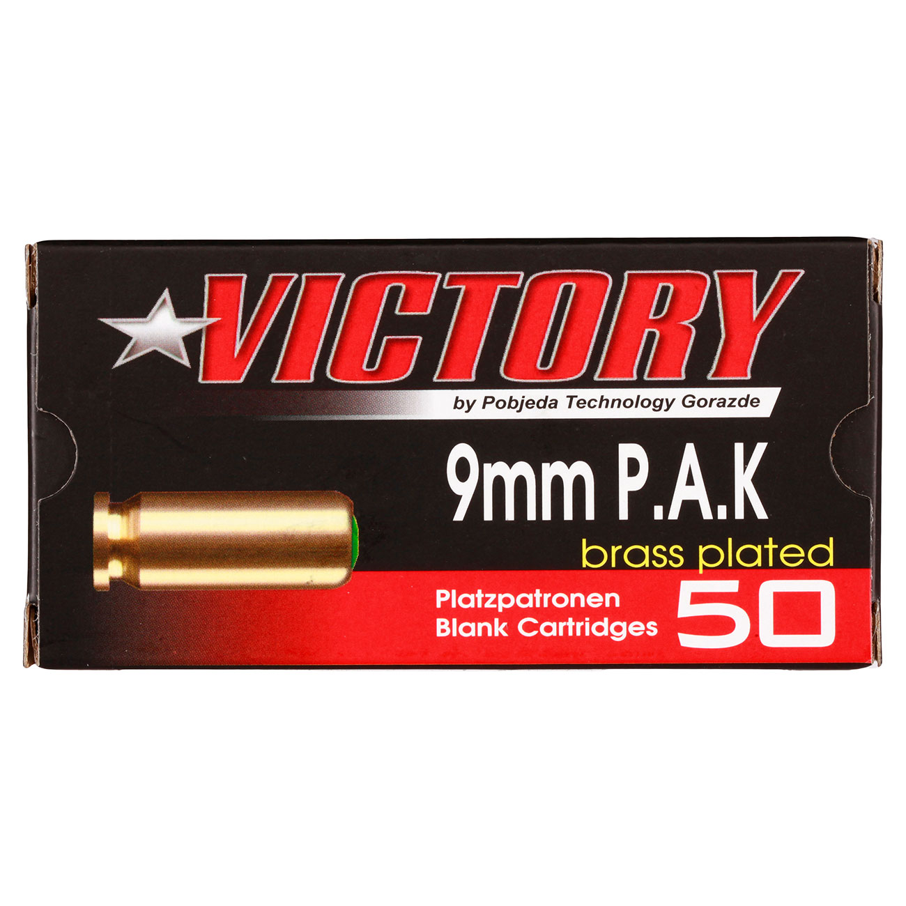 Victory Knallpatronen Kal. 9mm P.A.K. mit vermessingter Stahlhlse 50 Stck Bild 4