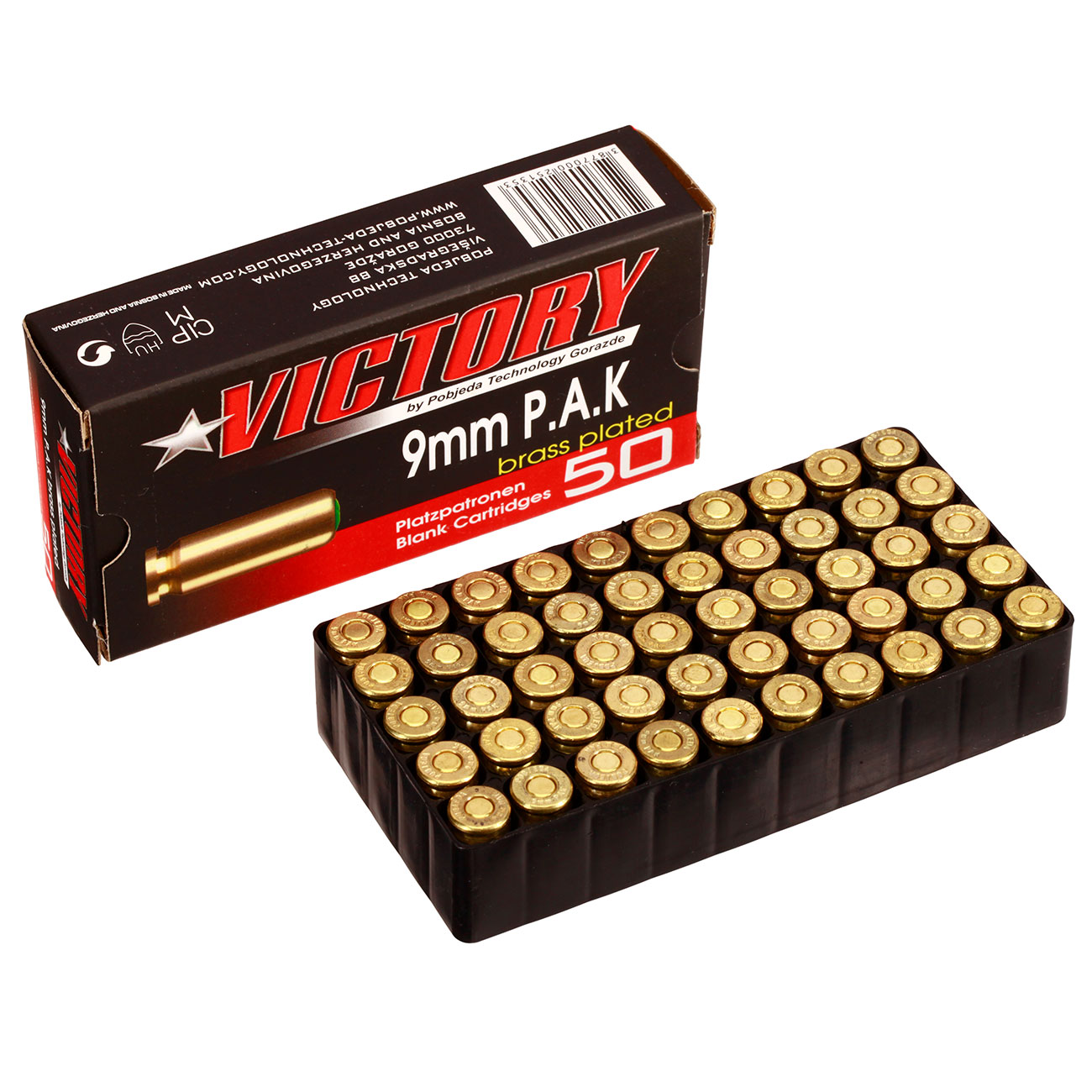 Victory Knallpatronen Kal. 9mm P.A.K. mit vermessingter Stahlhlse 50 Stck Bild 7