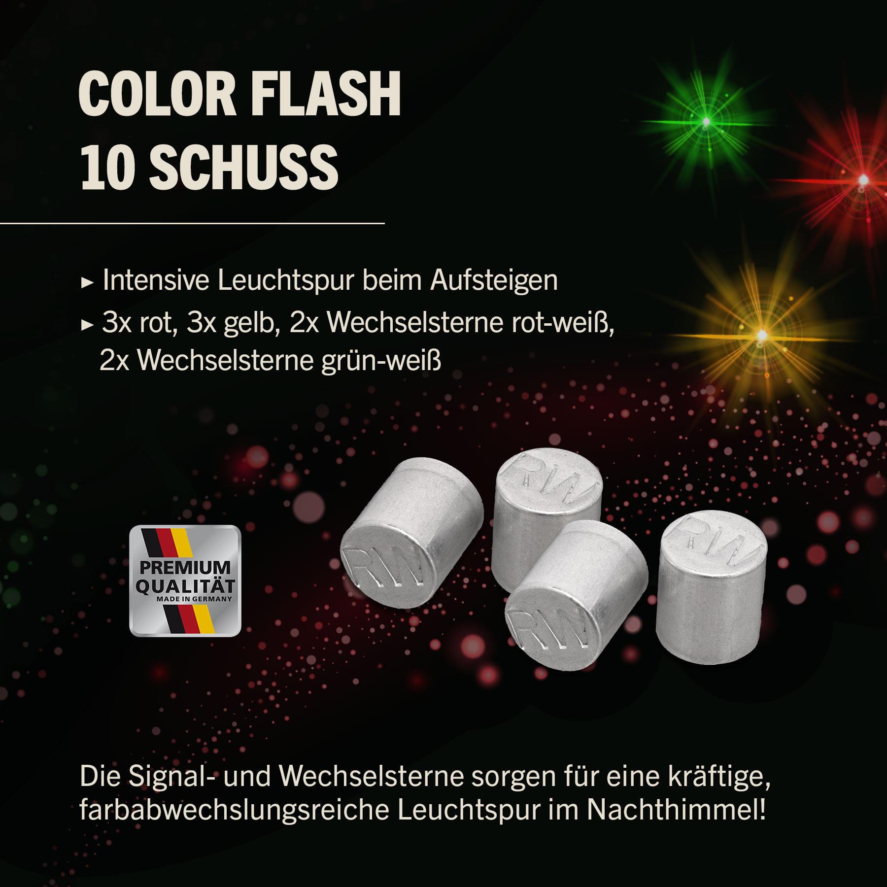 Color Flash Signalsterne 10-teilig Bild 1