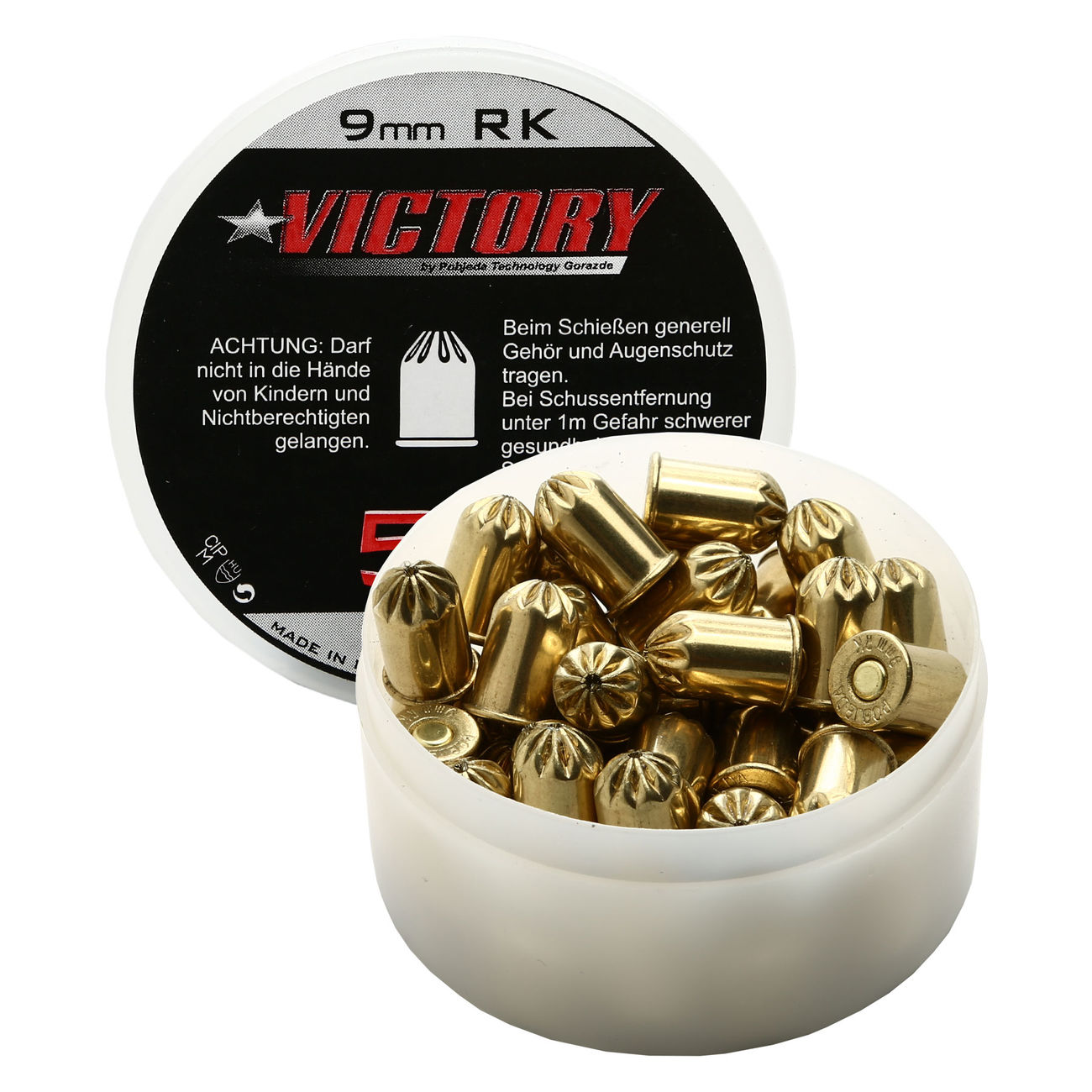 Victory Platzpatronen Kal. 9 mm R. K. 50 Stck fr Revolver Bild 1