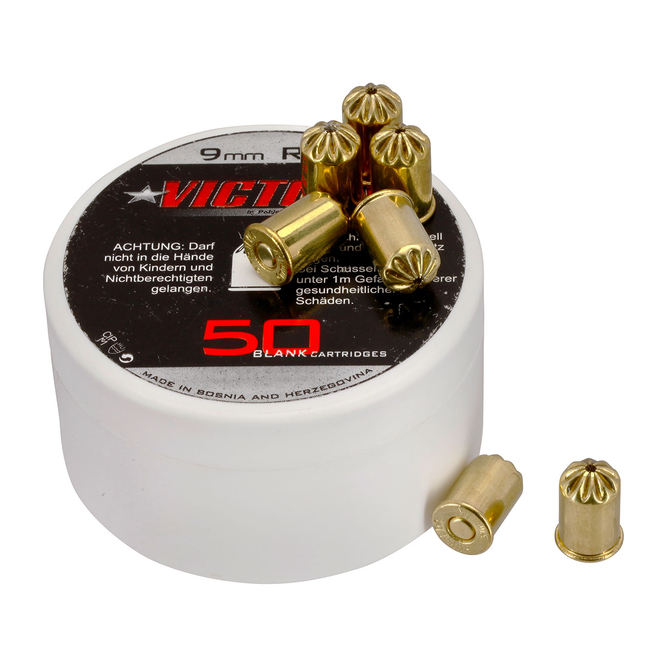 Victory Platzpatronen Kal. 9 mm R. K. 50 Stck fr Revolver Bild 4