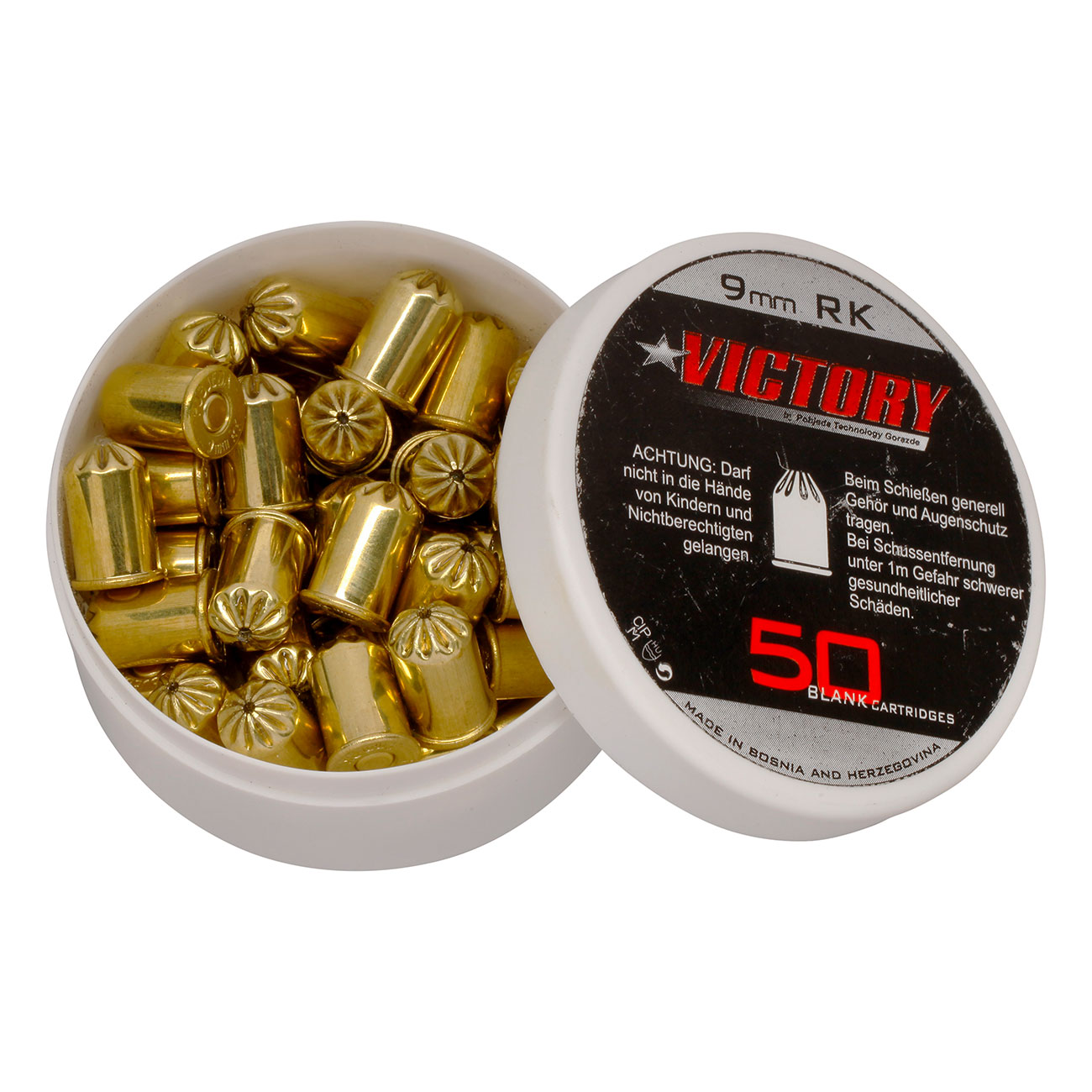 Victory Platzpatronen Kal. 9 mm R. K. 50 Stck fr Revolver Bild 6