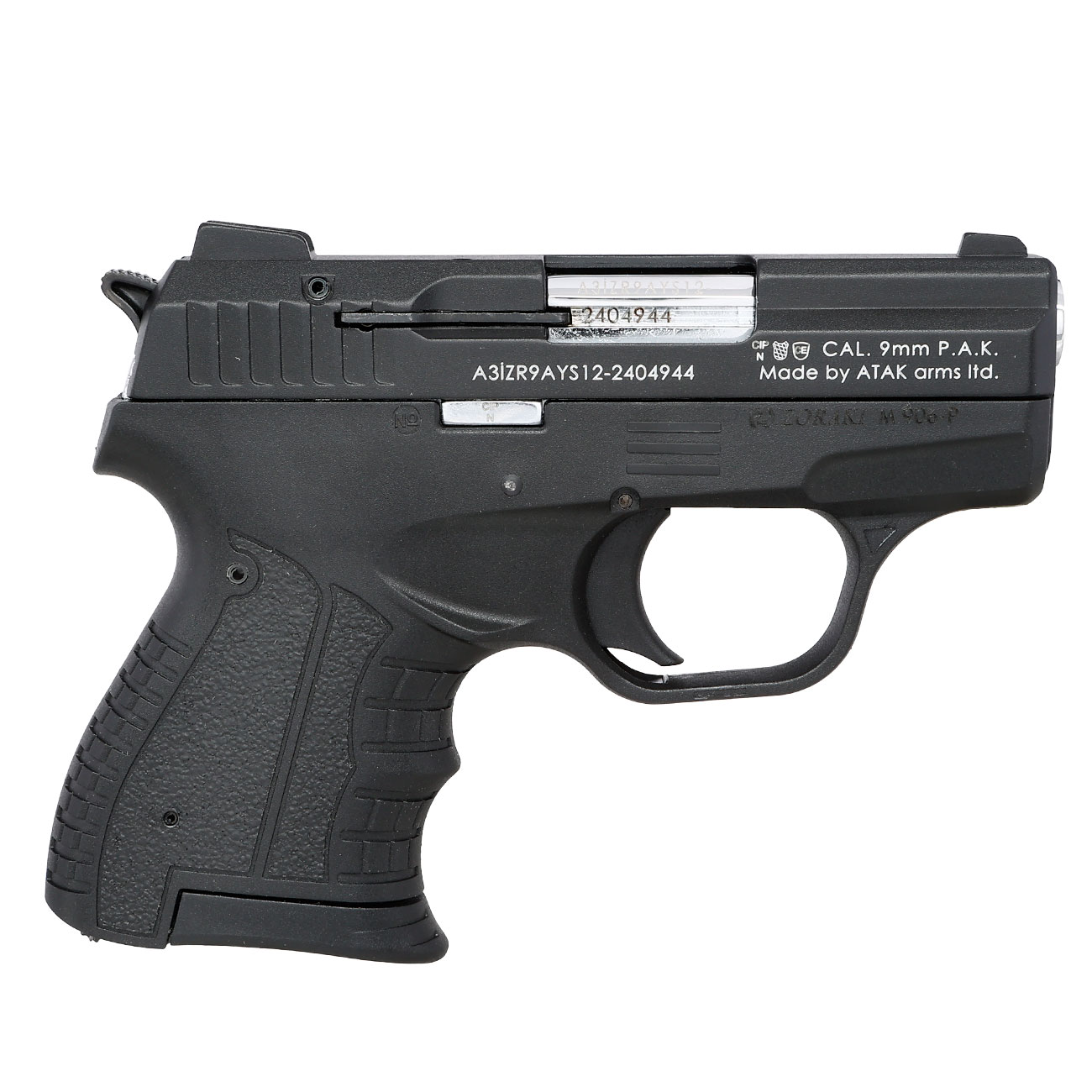 Zoraki Schreckschusspistole 906 9mm P.A.K. schwarz-chrom Bild 3