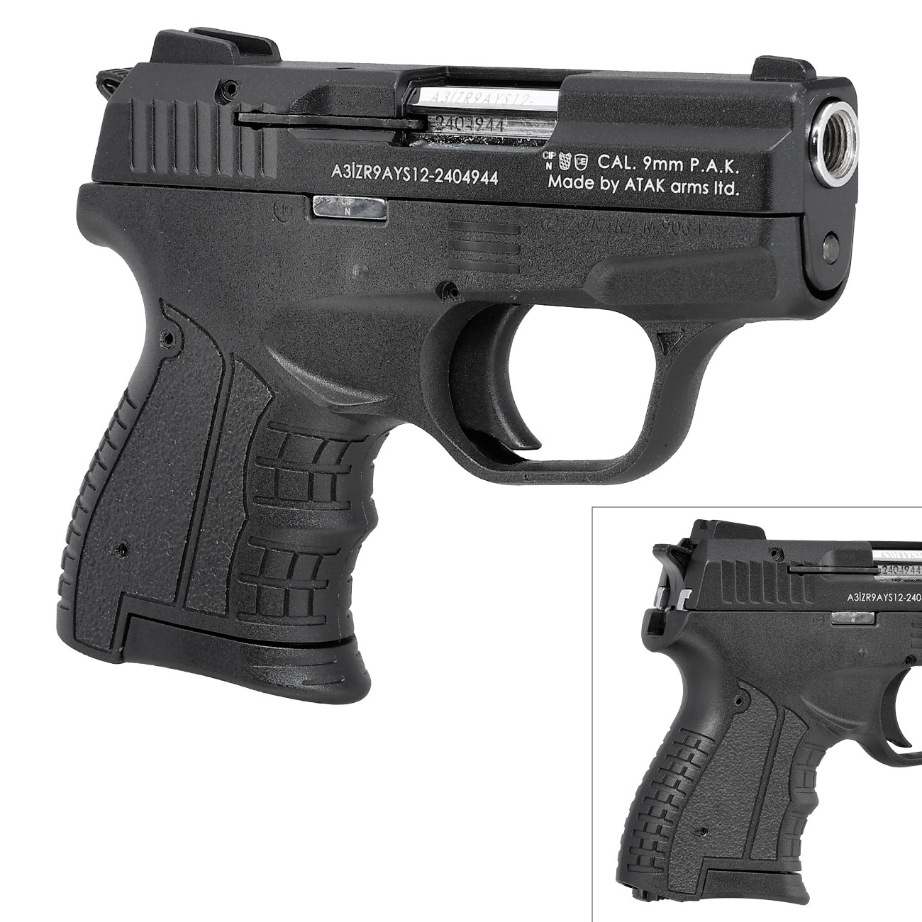 Zoraki Schreckschusspistole 906 9mm P.A.K. schwarz-chrom Bild 9