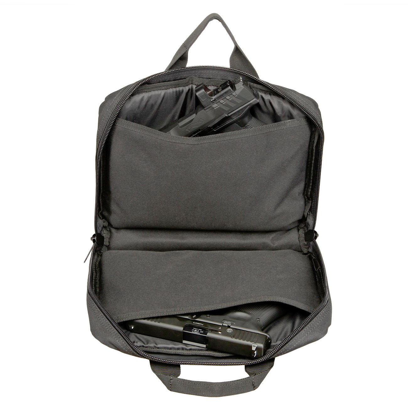 Coptex Doppel-Pistolentasche fr zwei Waffen mit Auentasche schwarz Bild 3