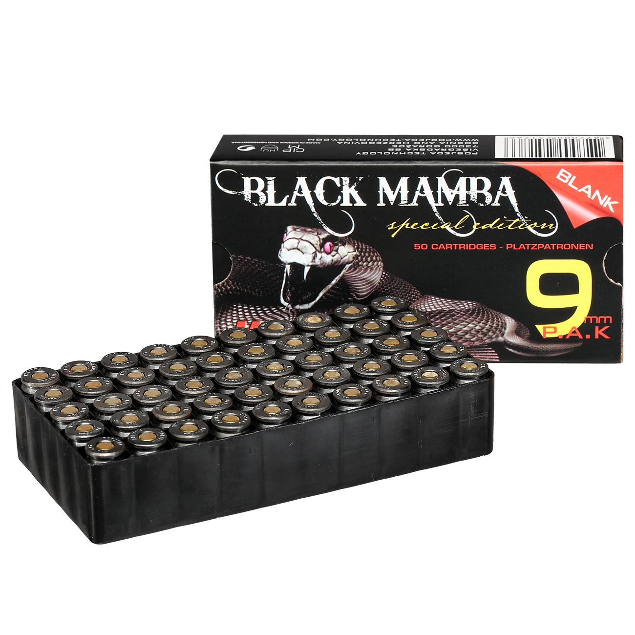 Black Mamba MAXXPower Platzpatronen Kal. 9mm P.A.K. 50 Stck Bild 2