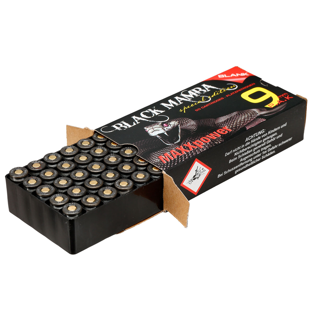 Black Mamba MAXXPower Platzpatronen Kal. 9mm P.A.K. 50 Stck Bild 3