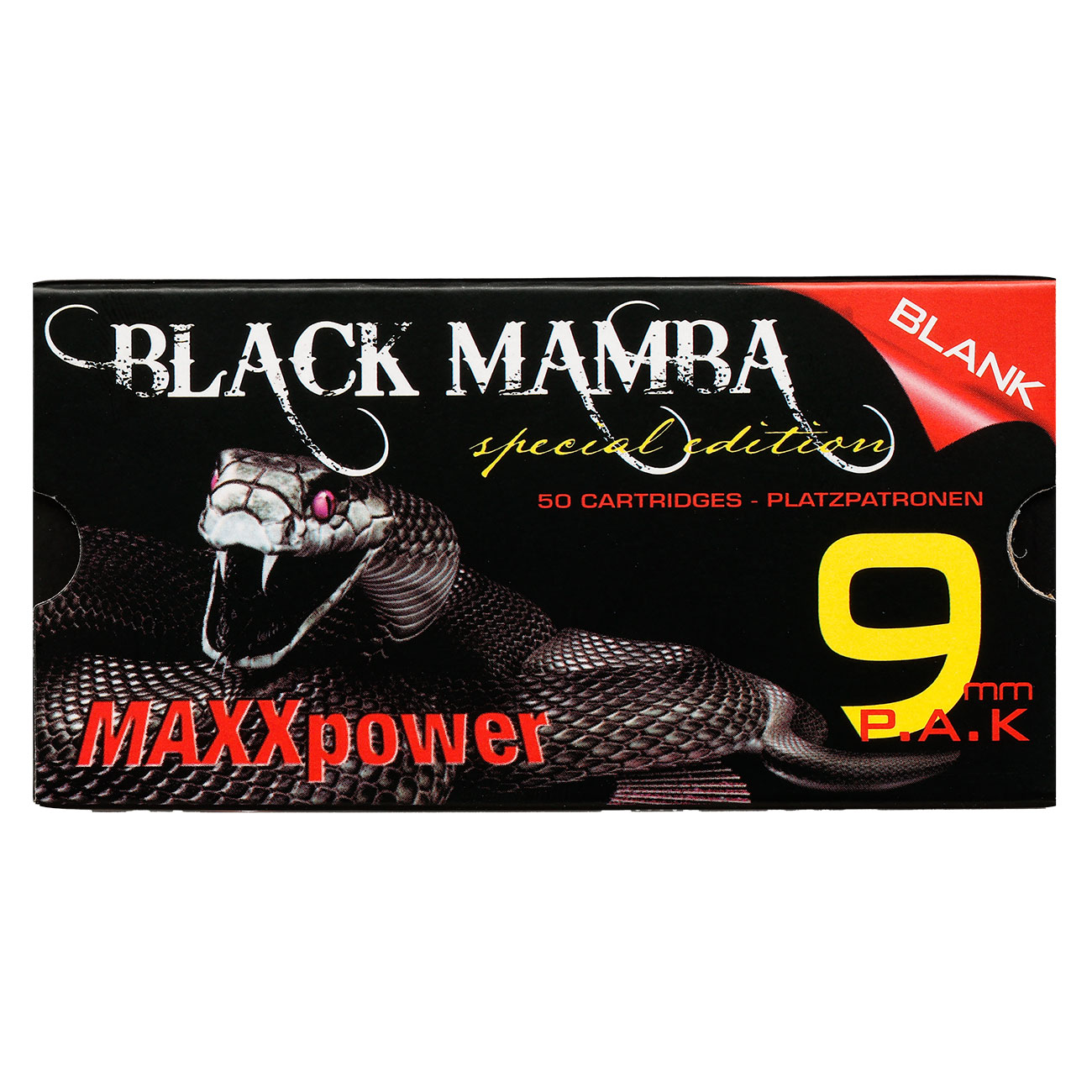 Black Mamba MAXXPower Platzpatronen Kal. 9mm P.A.K. 50 Stck Bild 4