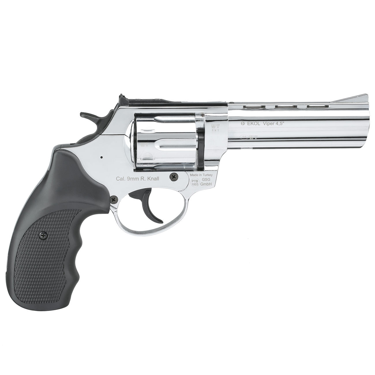 Ekol Schreckschuss Revolver Viper 4,5 Zoll chrom Kal. 9mm R.K. Bild 2