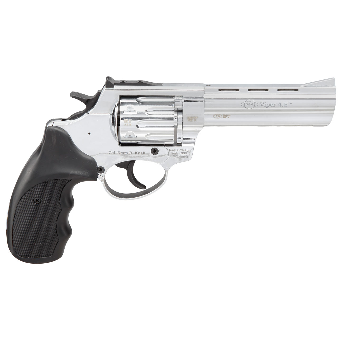Ekol Schreckschuss Revolver Viper 4,5 Zoll chrom Kal. 9mm R.K. Bild 3
