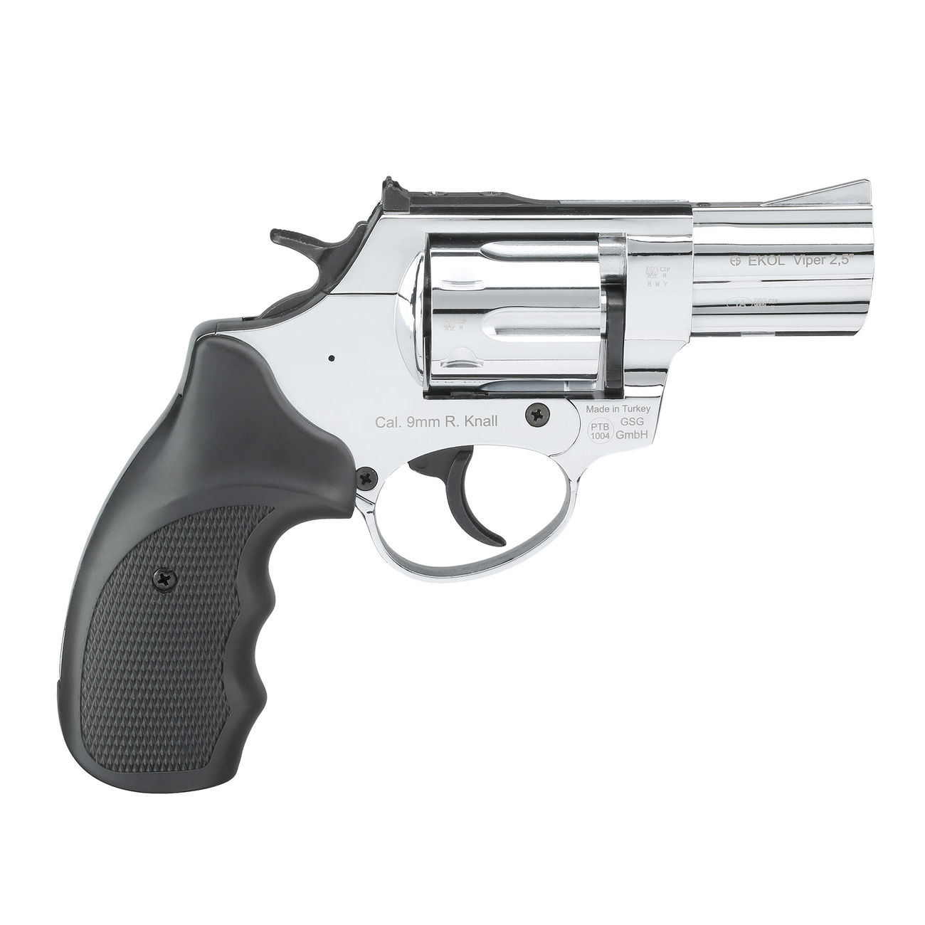 Ekol Viper Compact 2,5 Zoll Schreckschuss-Revolver 9mm R.K. chrom Bild 2