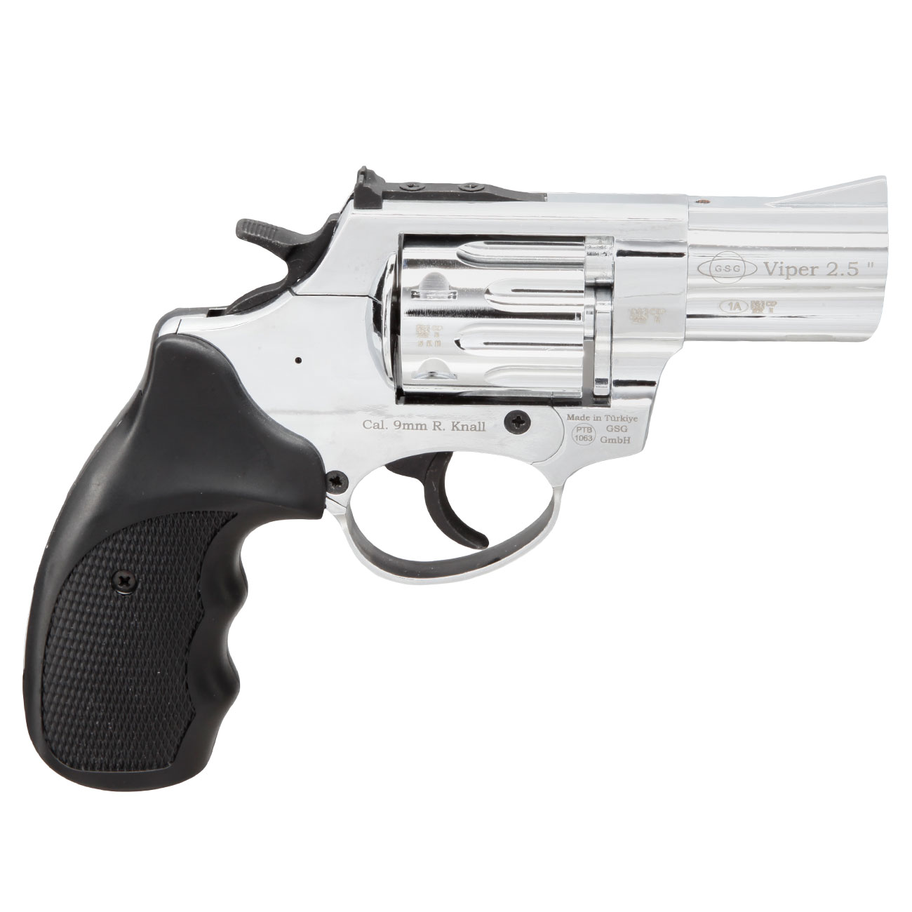 Ekol Viper Compact 2,5 Zoll Schreckschuss-Revolver 9mm R.K. chrom Bild 3