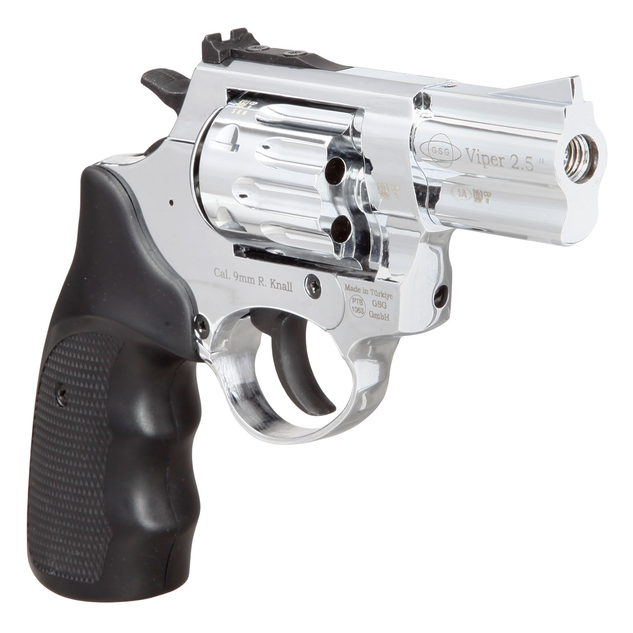 Ekol Viper Compact 2,5 Zoll Schreckschuss-Revolver 9mm R.K. chrom Bild 7