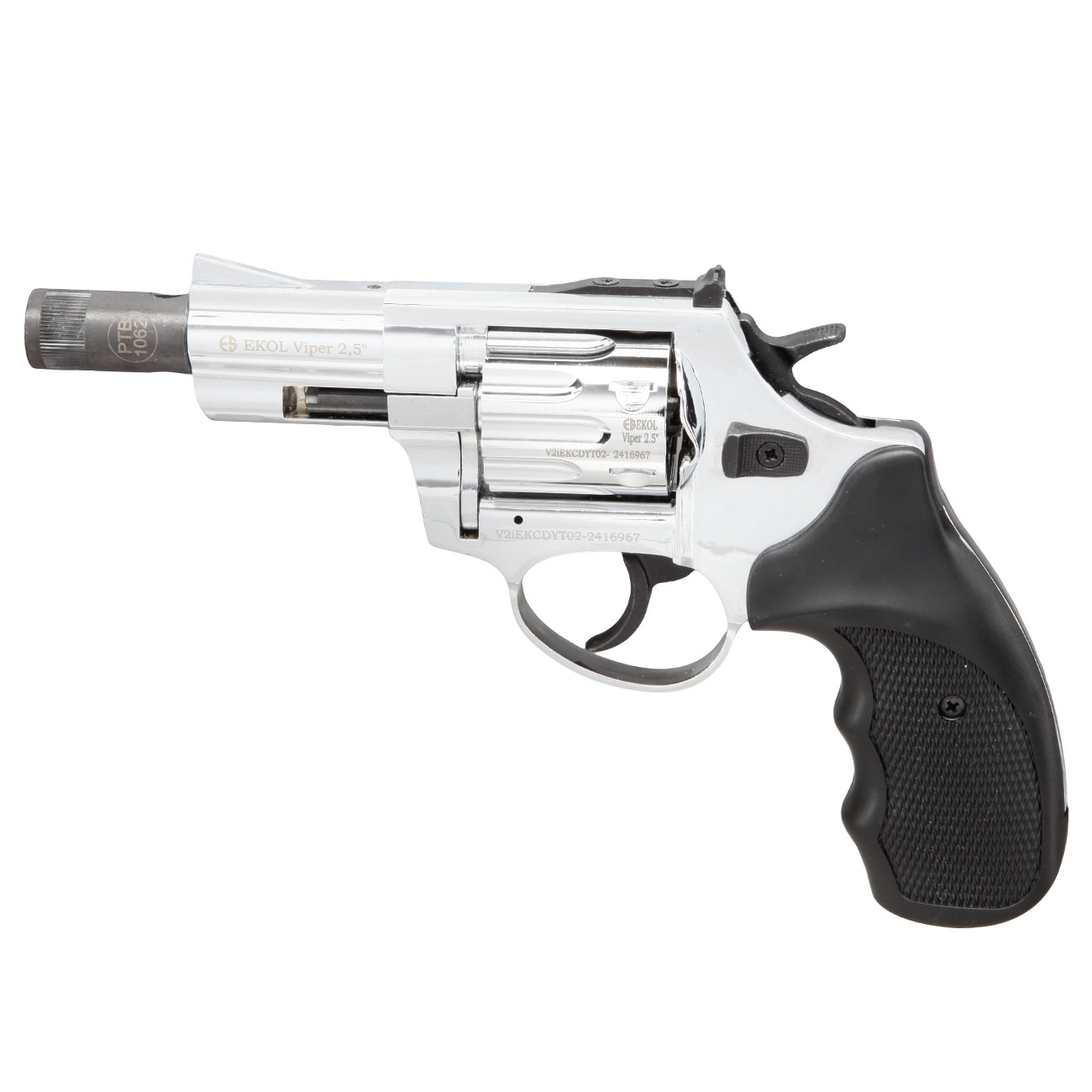 Ekol Viper Compact 2,5 Zoll Schreckschuss-Revolver 9mm R.K. chrom Bild 9
