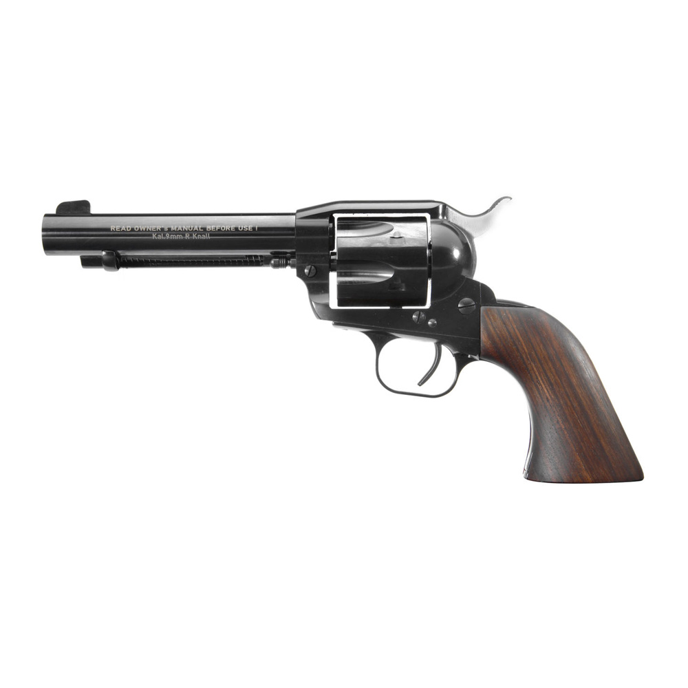 Weihrauch HW Western Single Action 5 1/4 Schreckschuss Revolver 9mm R.K. brüniert