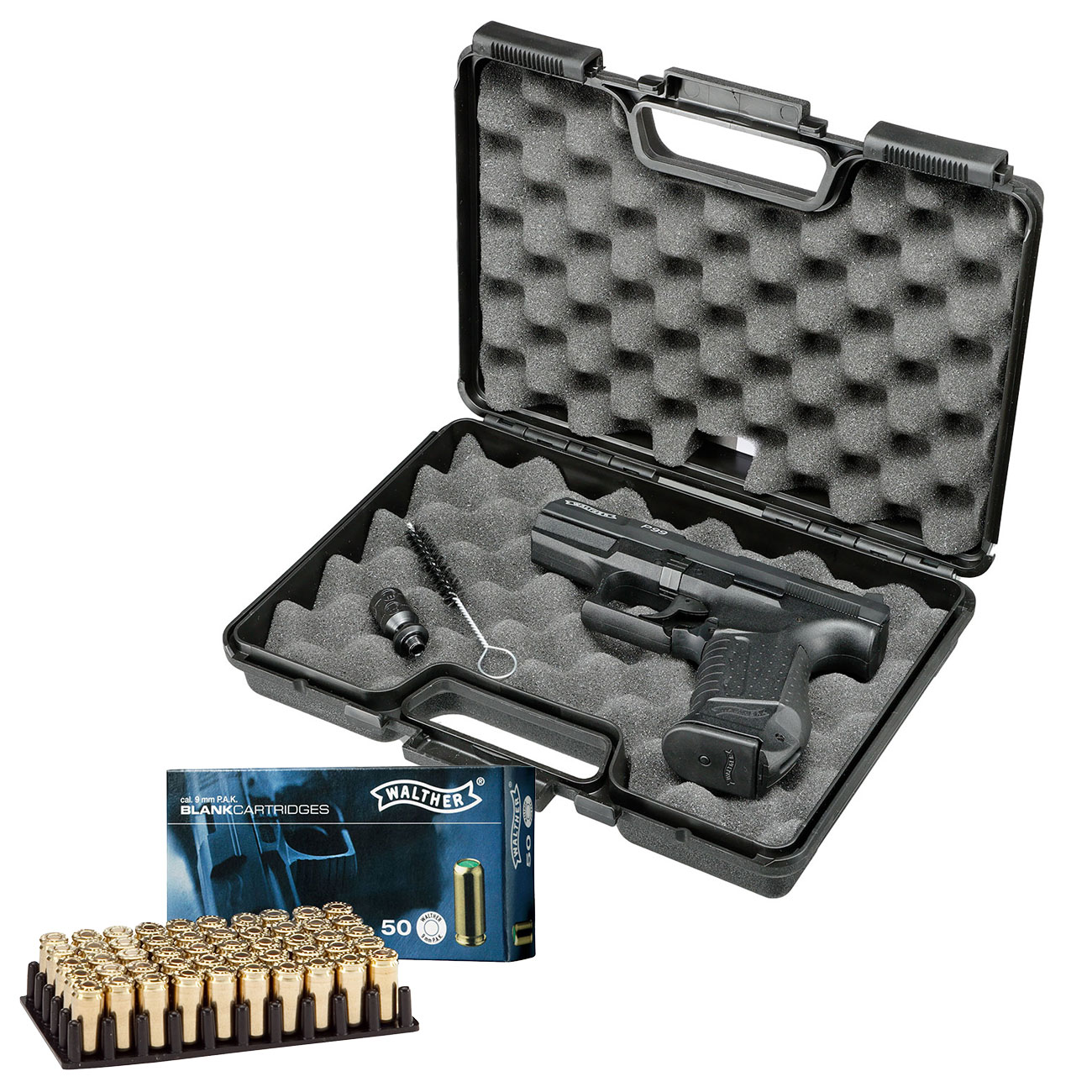 Walther P99 Schreckschuss Pistole 9mm P.A.K. schwarz inkl. Walther Platzpatronen Bild 4