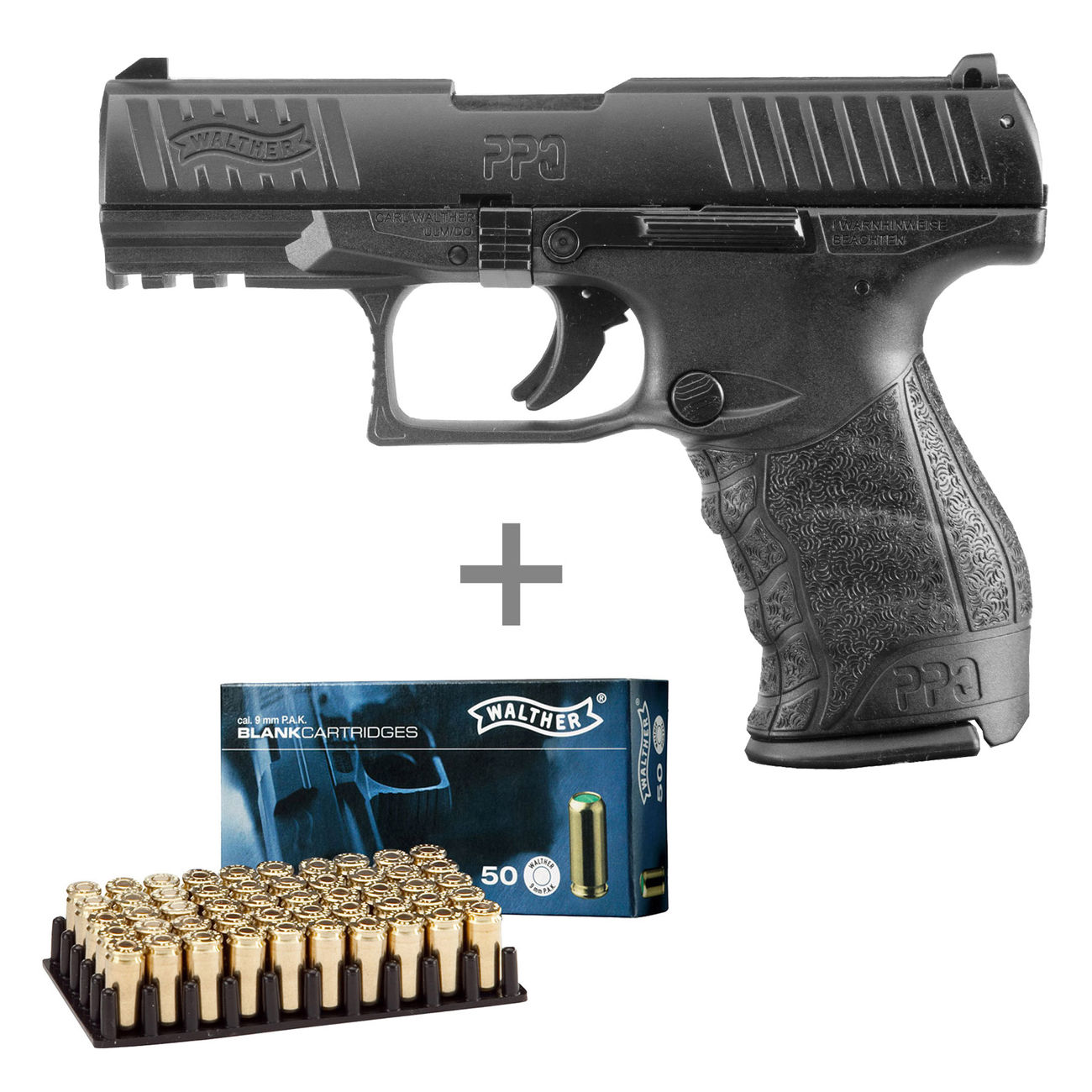 Walther PPQ M2 Schreckschuss Pistole 9mm P.A.K. schwarz inkl. Walther