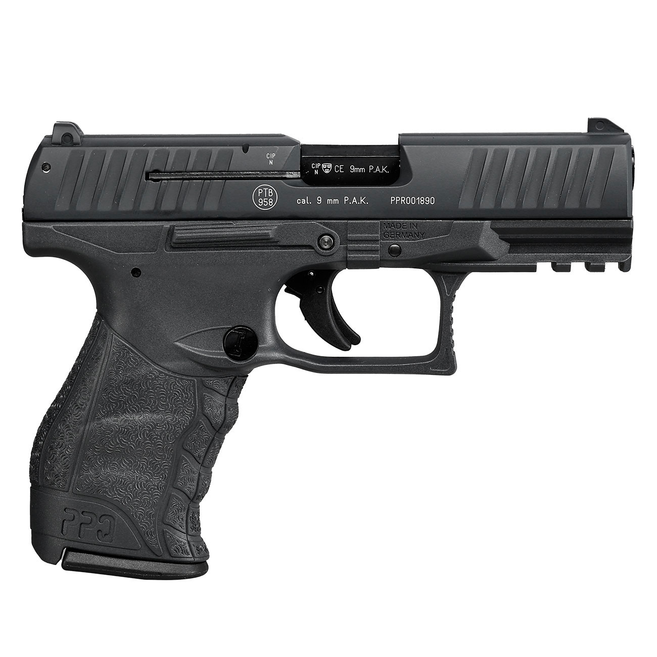 Walther PPQ M2 Schreckschuss Pistole 9mm P.A.K. schwarz inkl. Walther Platzpatronen Bild 3