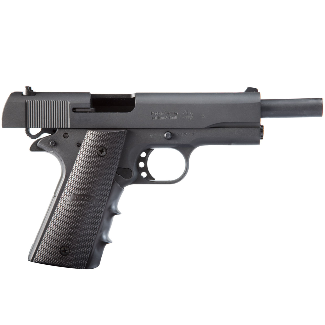 ME 1911 Schreckschuss Pistole Kal. 9mm P.A. schwarz inkl. 250 ...