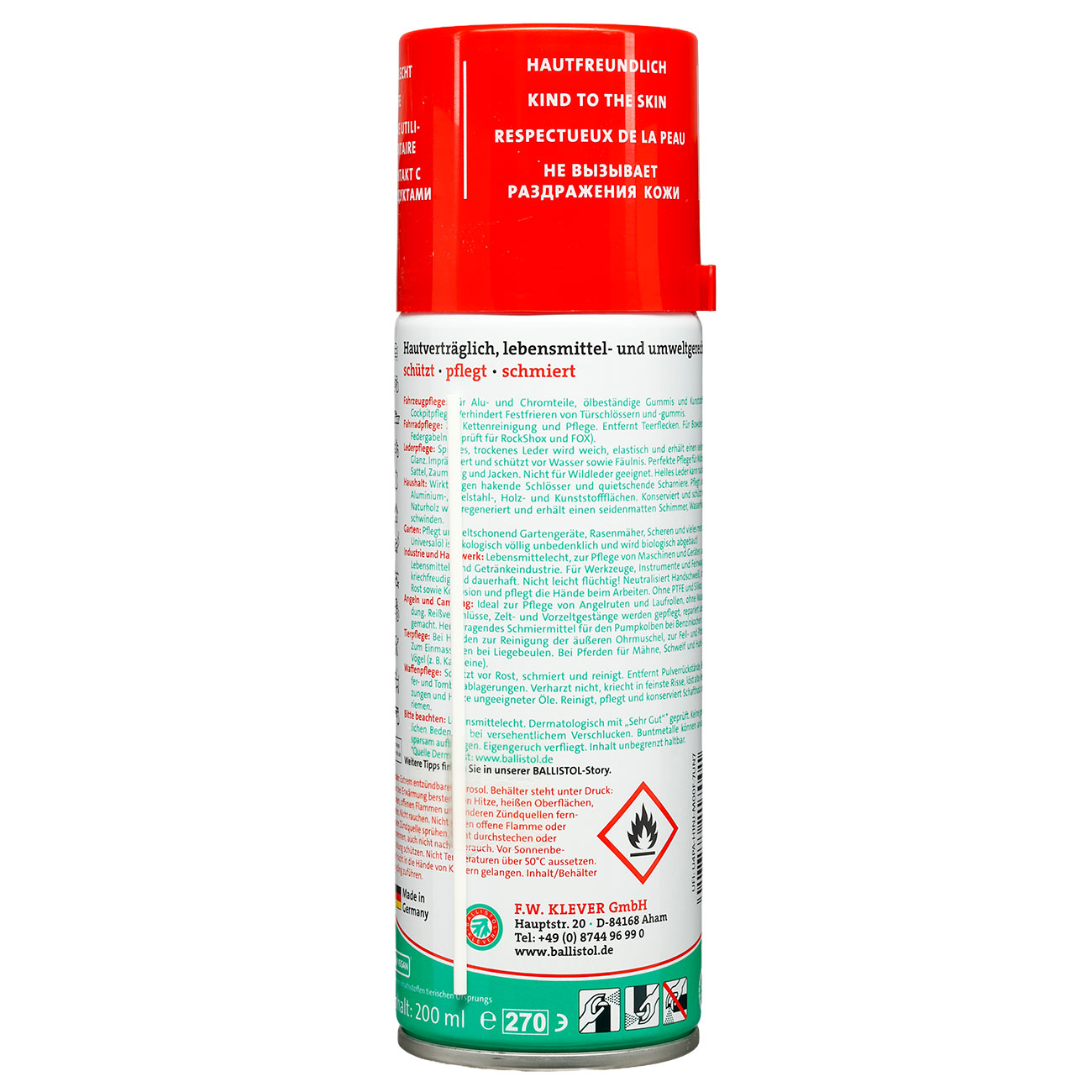 Ballistol Universal�l 200ml Spray mit Spr�hverl�ngerung Bild 1