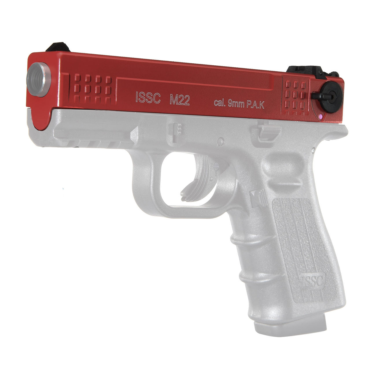 Wechselschlitten für ISSC M22 Schreckschuss Pistole Kal. 9mm P.A.K. Rot