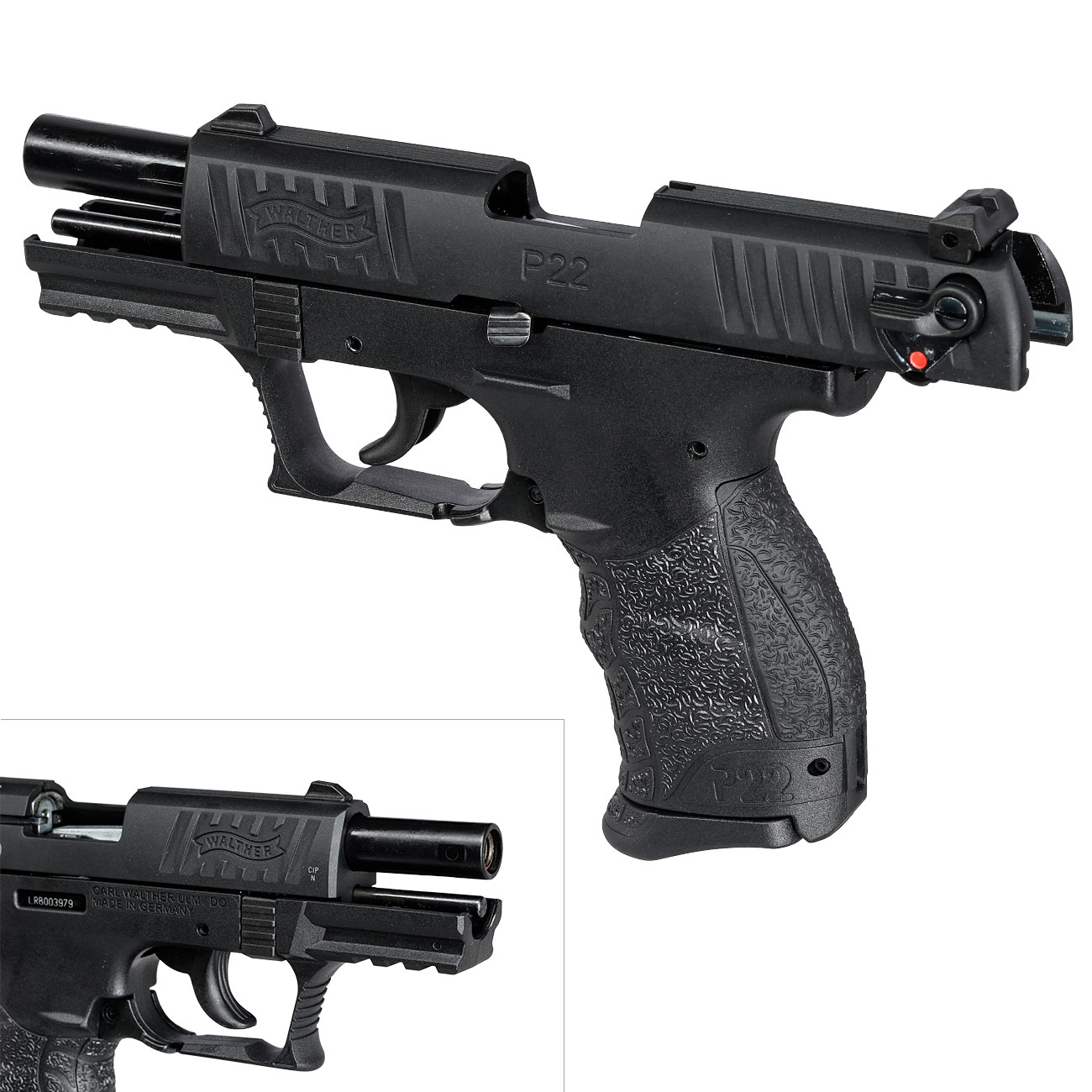 Walther P22Q Schreckschuss Pistole 9mm P.A.K. R2D-Kit inkl. Pfefferspray, Messer, Lampe, Waffenkoffer Bild 5