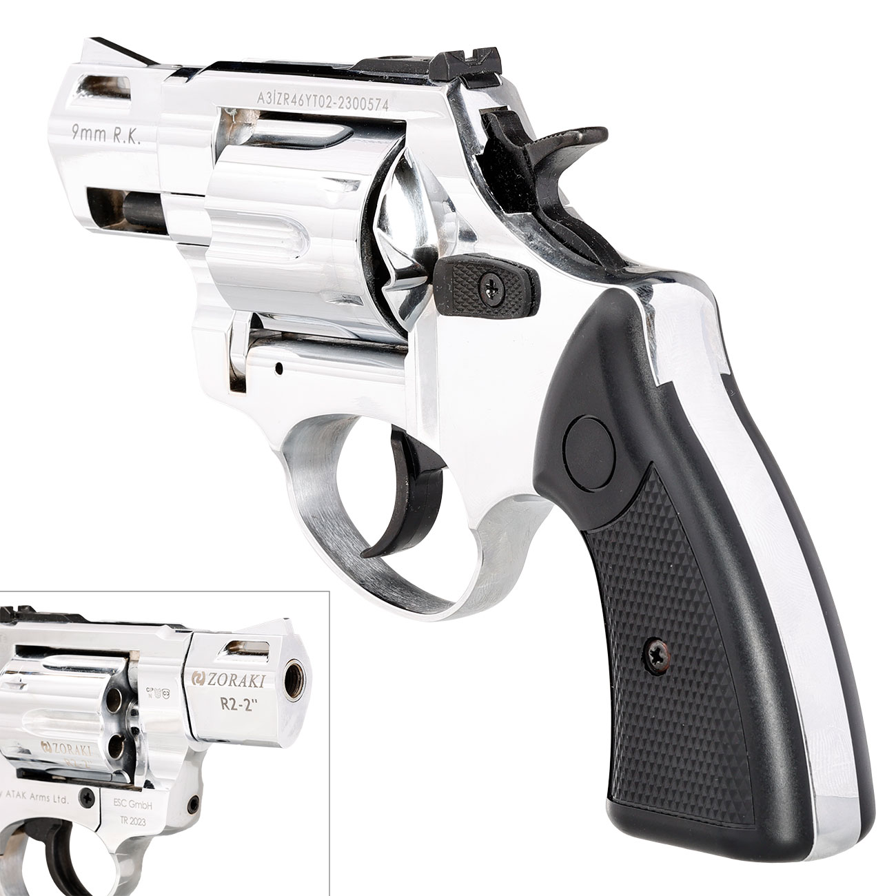 Zoraki R2 2 Zoll Schreckschuss Revolver Kal. 9mm R.K. chrom Bild 8