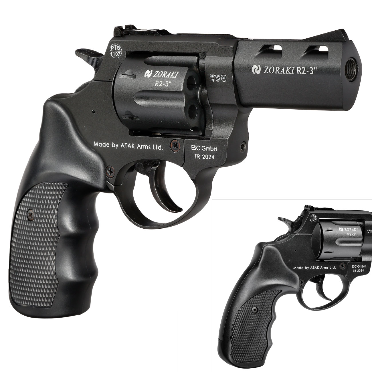 Zoraki R2 3 Zoll Schreckschuss Revolver Kal. 9mm R.K. schwarz Bild 9