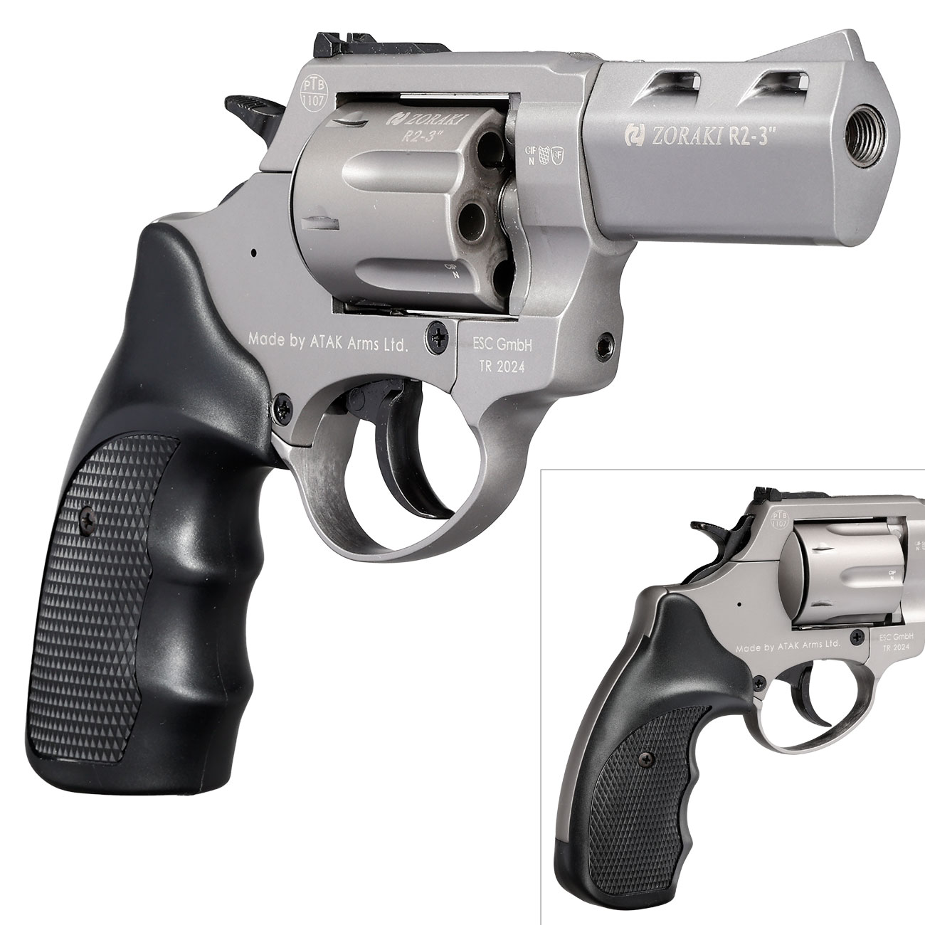 Zoraki R2 3 Zoll Schreckschuss Revolver Kal. 9mm R.K. titan Bild 9