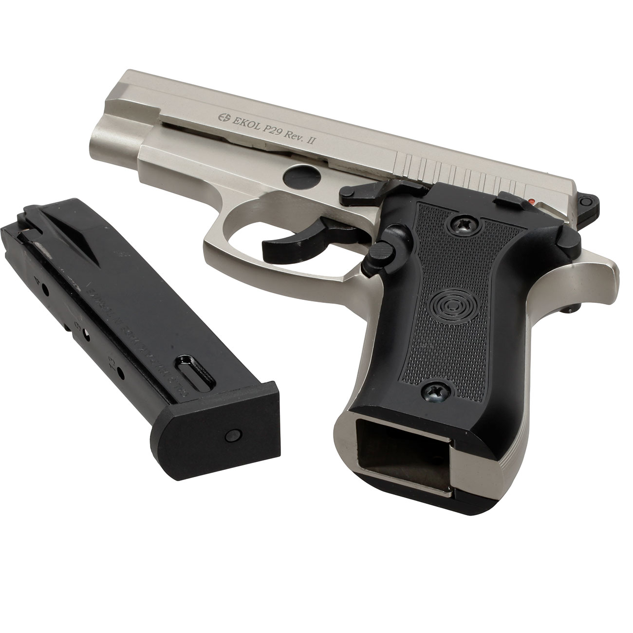 Ekol P29 Rev. II Schreckschuss Pistole Kal. 9 mm P.A.K. vernickelt Bild 6