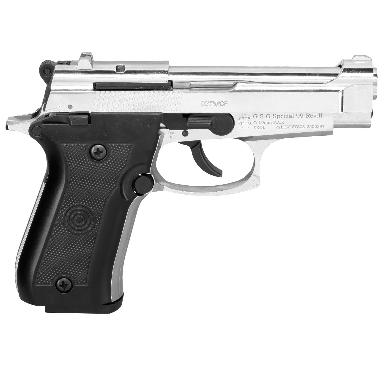 Ekol Special 99 Rev. II Schreckschuss Pistole Kal. 9 mm P.A.K. verchromt Bild 3