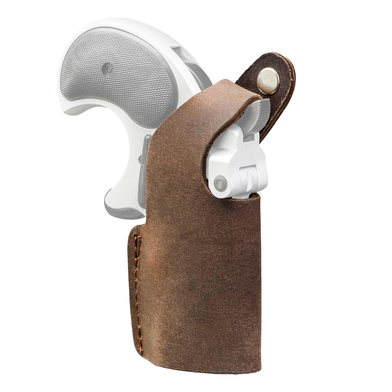 Ledergrtelholster fr Derringer Pistole braun