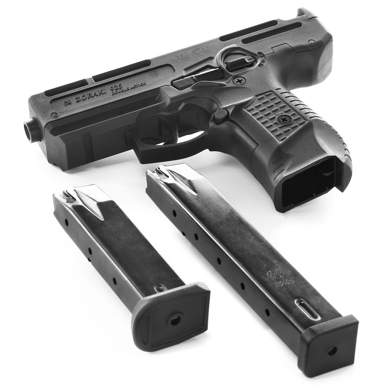 Zoraki 925 Schreckschuss-Maschinenpistole 9mm P.A.K. schwarz inkl. 2 Magazinen u. Polymerkoffer Bild 1