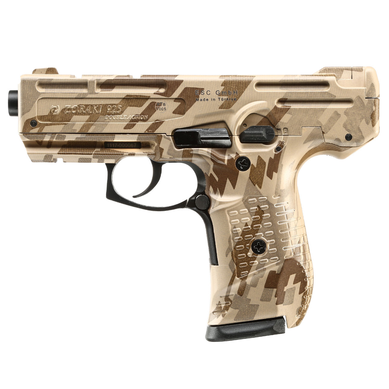 Zoraki 925 Schreckschuss Maschinenpistole 9mm P A K Camo Inkl 2 Magazinen U Polymerkoffer Kotte Zeller