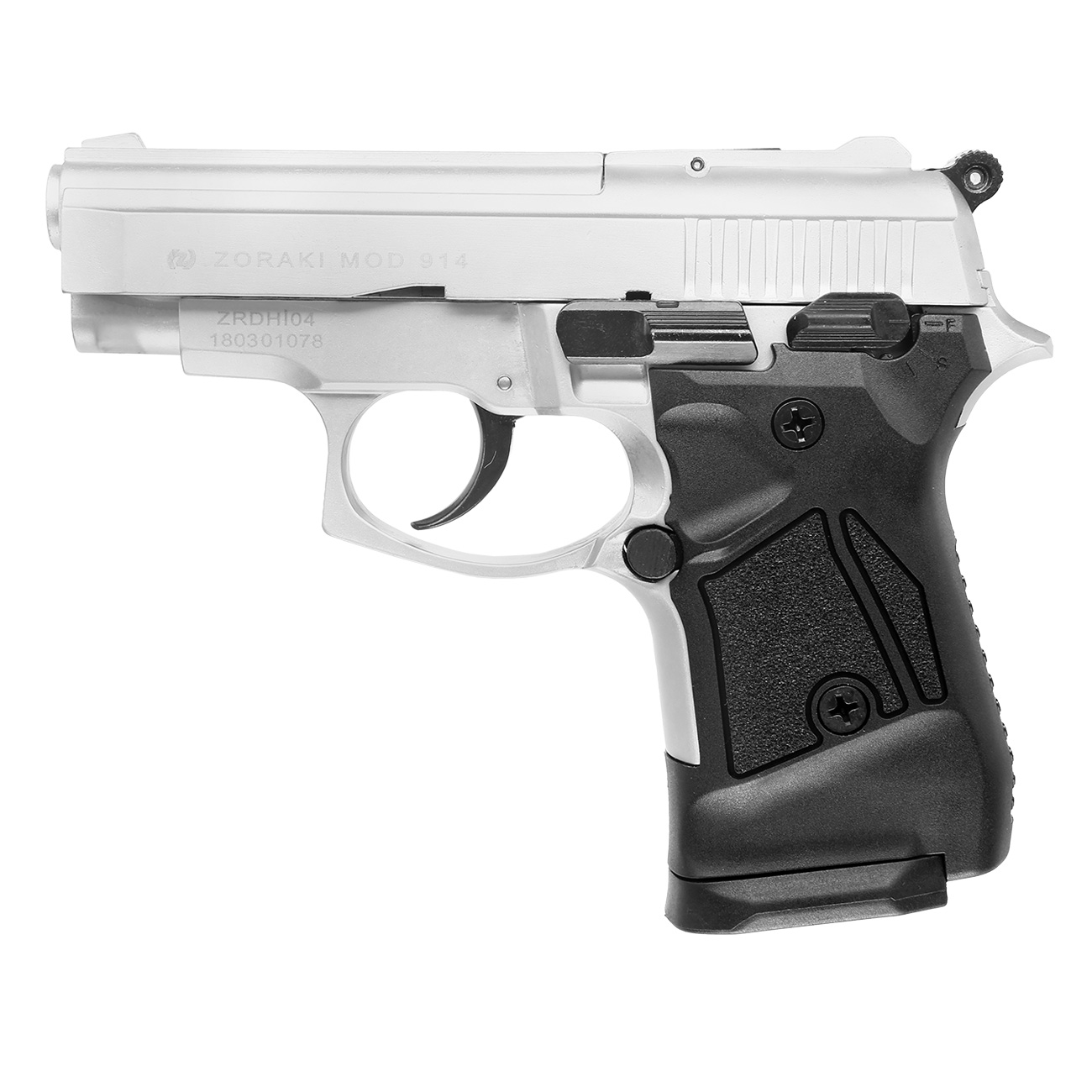 Zoraki 914 Schreckschuss Pistole 9mm P.A.K. matt chrom